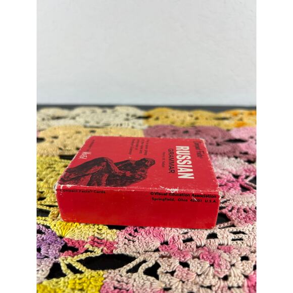 Vtg Cards 1960s- Compact Facts- Russian Grammar- Henry M. Nebel- Vis-ed red box - Picture 4 of 6